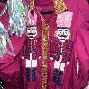 🎄 Fun nutcracker dress ruffles pockets gathered sleeves feels amazing NEW 🎄